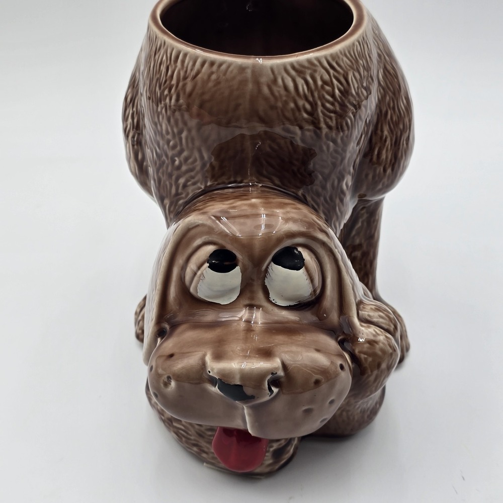 McCoy Cookie Jar Puppy Dog 1978  #0272 Vintage Original‎ No Lid Planter Jar